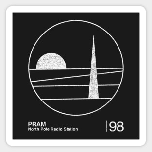 North Pole Radio Station / Minimalist Fan Artwork Graphic Design Sticker